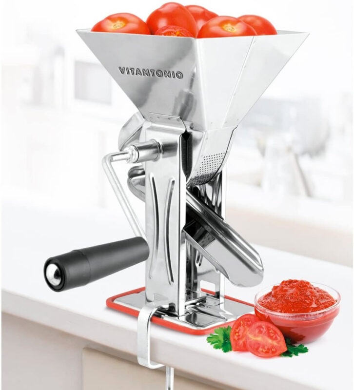 Tic Tac Tomato Press Machine Manual Table Mounted Artisan Cooking