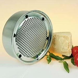 Stainless Steel Round Bari Parmesan Cheese Grater with Bowl