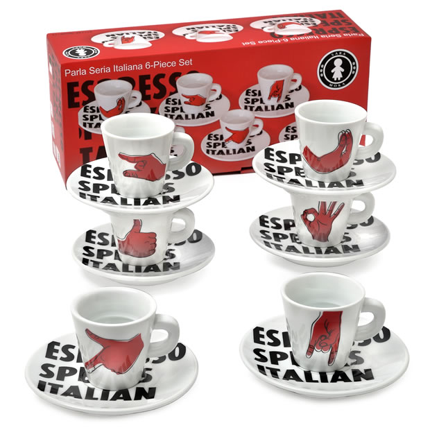 Parle Italiano? I.P.A Italian (white) Espresso Cups