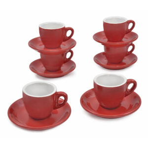 6-Piece Rosso Espresso Cup Set